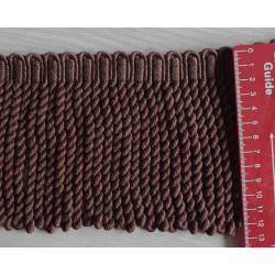 cotton bullion fringe - 120mm - Brown color