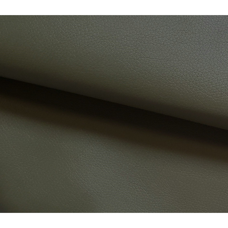 Faux leather fabric - dark olive, the fabric with the fold across the frame
