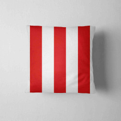 Water-resistant canvas fabric - red stripes