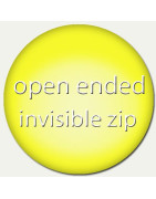 Open ended invisible zips
